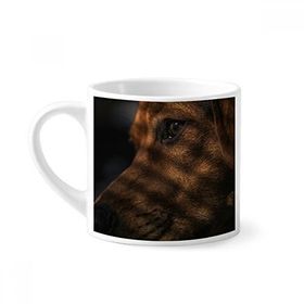 Dıythinker 170 ml Beyaz Köpek Evcil Hayvan Duygusal Resim Mini Kahve Seramik Kupa