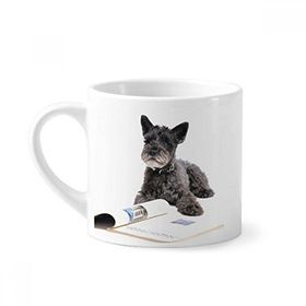 Dıythinker 170 ml Beyaz Köpek Evcil Hayvan Fotoğraf Resimleri Mini Kahve Seramik Kupa