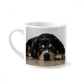 Dıythinker 170 ml Beyaz Köpek Evcil Hayvan Fotoğraf Zemin Resmi Mini Kahve Seramik Kupa