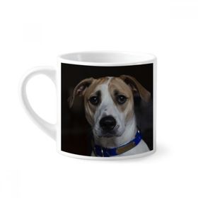 Dıythinker 170 ml Beyaz Köpek Evcil Hayvan Koyu Resim Mini Kahve Seramik Kupa