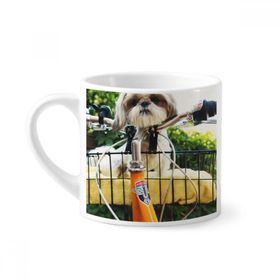 Dıythinker 170 ml Beyaz Köpek Evcil Hayvan Sevimli Fotoğraf Mini Kahve Seramik Kupa