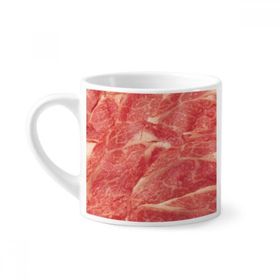Dıythinker 170 ml Beyaz Kuzu Ruloları Ham Et Gıda Dokusu Mini Kahve Seramik Kupa