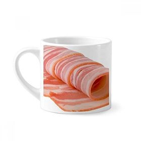 Dıythinker 170 ml Beyaz Kuzu Rulosu Ham Et Yiyecek Dokusu Mini Kahve Seramik Kupa