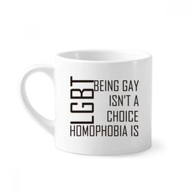 Dıythinker 170 ml Beyaz LGBT Gökkuşağı Bayrağı Seçimi veya Değil Mini Kahve Seramik Kupa