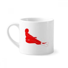 Dıythinker 170 ml Beyaz Lie Down Kırmızı Güzel Kadın Mini Kahve Seramik Kupa