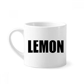 Dıythinker 170 ml Beyaz Limon Meyve İsmi Yiyecekler Mini Kahve Seramik Kupa