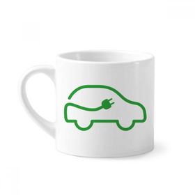 Dıythinker 170 ml Beyaz Line Plug Enerji Araçları Çevreyi Korur Mini Kahve Seramik Kupa