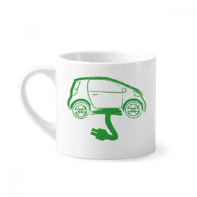 Dıythinker 170 ml Beyaz Line Plug Enerji Araçları Çevreyi Korur Mini Kahve Seramik Kupa