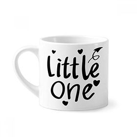 Dıythinker 170 ml Beyaz Little One Alıntı Mini Kahve Seramik Kupa
