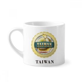 Dıythinker 170 ml Beyaz Logolu Tayvan Dragon Boat Yarış Mini Kahve Seramik Kupa