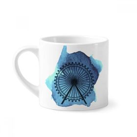 Dıythinker 170 ml Beyaz London Eye Dönme Dolap İngiltere İngiltere Mini Kahve Seramik Kupa