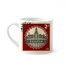 Dıythinker 170 ml Beyaz Londra Big Ben Damga Silüeti İngiltere Mini Kahve Seramik Kupa