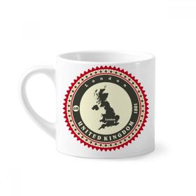 Dıythinker 170 ml Beyaz Londra İngiltere Birleşik Krallık Ülke Haritası Mini Kahve Seramik Kupa