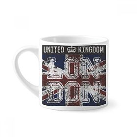 Dıythinker 170 ml Beyaz Londra İngiltere İngiltere Birleşik Krallık Bayrağı Markası Mini Kahve Seramik Kupa