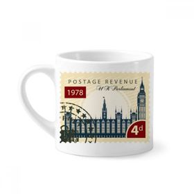 Dıythinker 170 ml Beyaz Londra Parlamento Damga İngiltere İngiltere İngiltere Mini Kahve Seramik Kupa