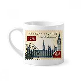 Dıythinker 170 ml Beyaz Londra Parlamento Damga İngiltere İngiltere İngiltere Mini Kahve Seramik Kupa