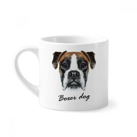 Dıythinker 170 ml Beyaz Lop-eard Boxer Köpek Evcil Hayvan Mini Kahve Seramik Kupa