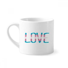 Dıythinker 170 ml Beyaz Love Transgender LGBT Destekli Mini Kahve Seramik Kupa