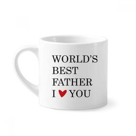 Dıythinker 170 ml Beyaz Love You Best Father Dad Festival Alıntı Mini Kahve Seramik Kupa