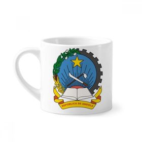 Dıythinker 170 ml Beyaz Luanda Angola Ulusal Amblem Mini Kahve Seramik Kupa