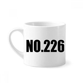 Dıythinker 170 ml Beyaz Lucky No.226 Numara Adı Mini Kahve Seramik Kupa