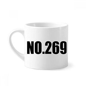 Dıythinker 170 ml Beyaz Lucky No.269 Numara Adı Mini Kahve Seramik Kupa