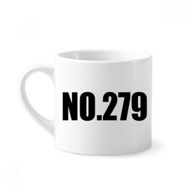 Dıythinker 170 ml Beyaz Lucky No.279 Numara Adı Mini Kahve Seramik Kupa