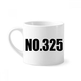 Dıythinker 170 ml Beyaz Lucky No.325 Numara Adı Mini Kahve Seramik Kupa
