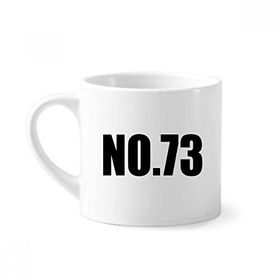 Dıythinker 170 ml Beyaz Lucky No.73 Numara Adı Mini Kahve Seramik Kupa