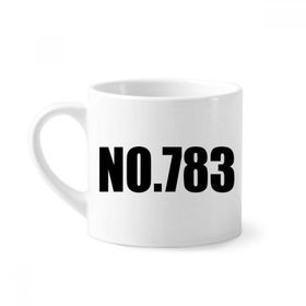 Dıythinker 170 ml Beyaz Lucky No.783 Numara Adı Mini Kahve Seramik Kupa