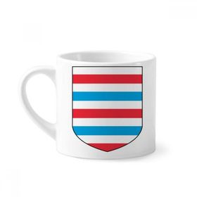 Dıythinker 170 ml Beyaz Lüksemburg Avrupa Ulusal Amblem Mini Kahve Seramik Kupa