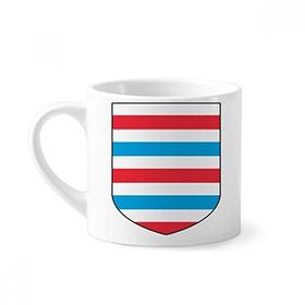 Dıythinker 170 ml Beyaz Lüksemburg Avrupa Ulusal Amblem Mini Kahve Seramik Kupa