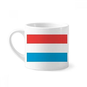 Dıythinker 170 ml Beyaz Lüksemburg Ulusal Bayrağı Avrupa Ülke Mini Kahve Seramik Kupa
