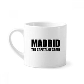 Dıythinker 170 ml Beyaz Madrid İspanya'nın Başkenti Mini Kahve Seramik Kupa
