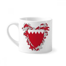 Dıythinker 170 ml Beyaz Manama Bahreyn Ulusal Amblem Mini Kahve Seramik Kupa