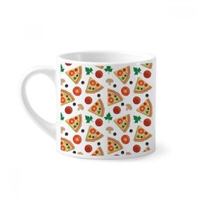 Dıythinker 170 ml Beyaz Mantar Pizza İtalya Domates Yiyecekleri Mini Kahve Seramik Kupa