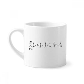 Dıythinker 170 ml Beyaz Matematik Kowledge Formula Mini Kahve Seramik Kupa