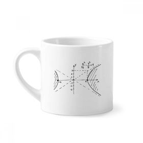 Dıythinker 170 ml Beyaz Matematik Kowledge Hyperbolic Curve Mini Kahve Seramik Kupa