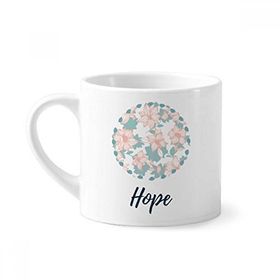 Dıythinker 170 ml Beyaz Mavi Curacao Çiçek Bitki Boyası Mini Kahve Seramik Kupa