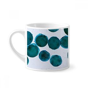 Dıythinker 170 ml Beyaz Mavi Yaratık Hücre Resim Deseni Mini Kahve Seramik Kupa