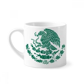 Dıythinker 170 ml Beyaz Meksika Ulusal Amblem Ülke Mini Kahve Seramik Kupa