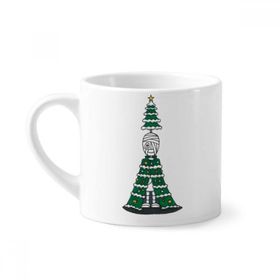Dıythinker 170 ml Beyaz Mısır Mumya Horus Noel Ağacı Pelerin Mini Kahve Seramik Kupa
