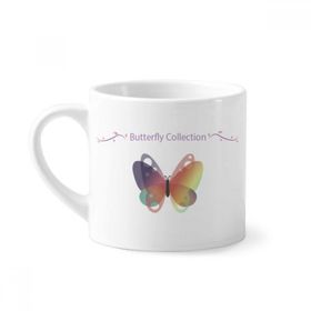 Dıythinker 170 ml Beyaz Mor Kelebek Koleksiyonu Mini Kahve Seramik Kupa