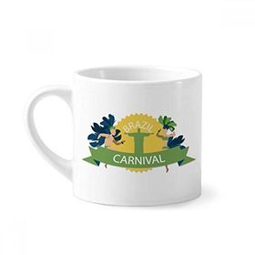 Dıythinker 170 ml Beyaz Mount Corcovado Hula Brazil Karnaval Mini Kahve Seramik Kupa