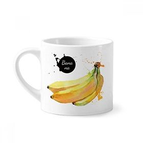 Dıythinker 170 ml Beyaz Muz Suluboya Meyve Lezzetli Sağlık Mini Kahve Seramik Kupa