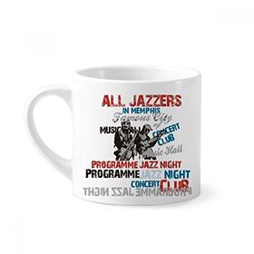 Dıythinker 170 ml Beyaz Müzik Pembe Renkli Enstrümanlar Desenli Mini Kahve Seramik Kupa