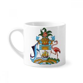 Dıythinker 170 ml Beyaz Nassau Bahamalar Ulusal Amblem Mini Kahve Seramik Kupa