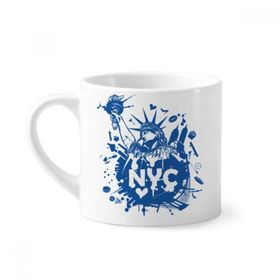 Dıythinker 170 ml Beyaz New York City USA of Liberty Mini Kahve Seramik Kupa