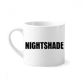 Dıythinker 170 ml Beyaz Nightshade Meyve İsim Yiyecekler Mini Kahve Seramik Kupa