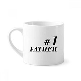 Dıythinker 170 ml Beyaz NO.1 Baba Baba Festival Alıntı Mini Kahve Seramik Kupa